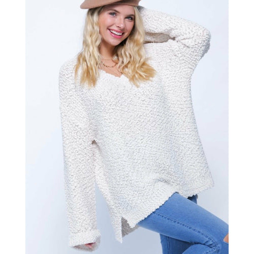 New  ! Sachi Bell Sleeve Sweater in Ivory - Glamco Boutique 