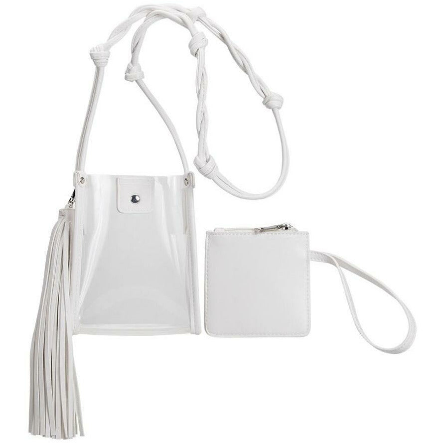 (Sold Out )Kristy Clear White Bag by Melie Bianco - Glamco Boutique 