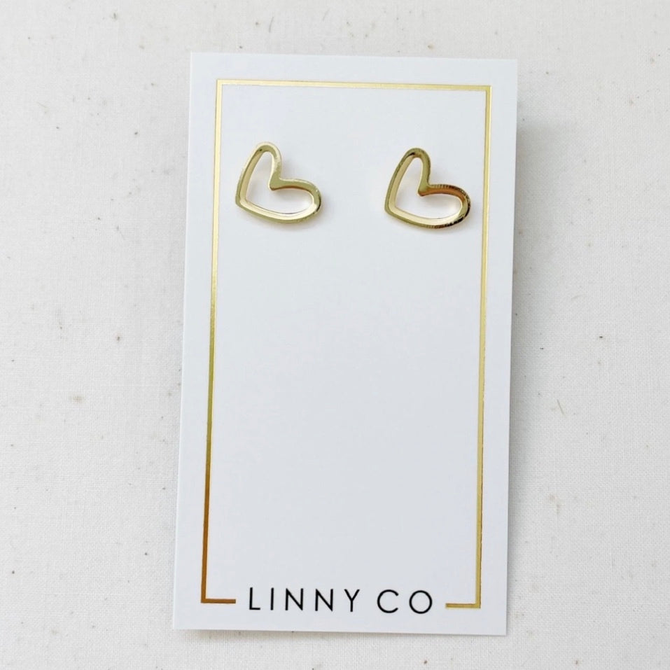 Glamco Boutique  Earrings Sold Out ! Wild Heart Stud Earrings by LinnyCo
