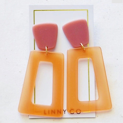 Sold Out !Something Like Olivia Purple Camo Earrings by LAW Designs