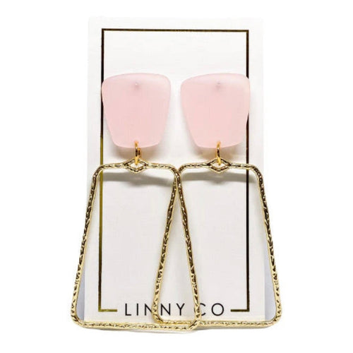 Glamco Boutique  New ! Vestavia Lightweight Statement Earrings in Baby Pink