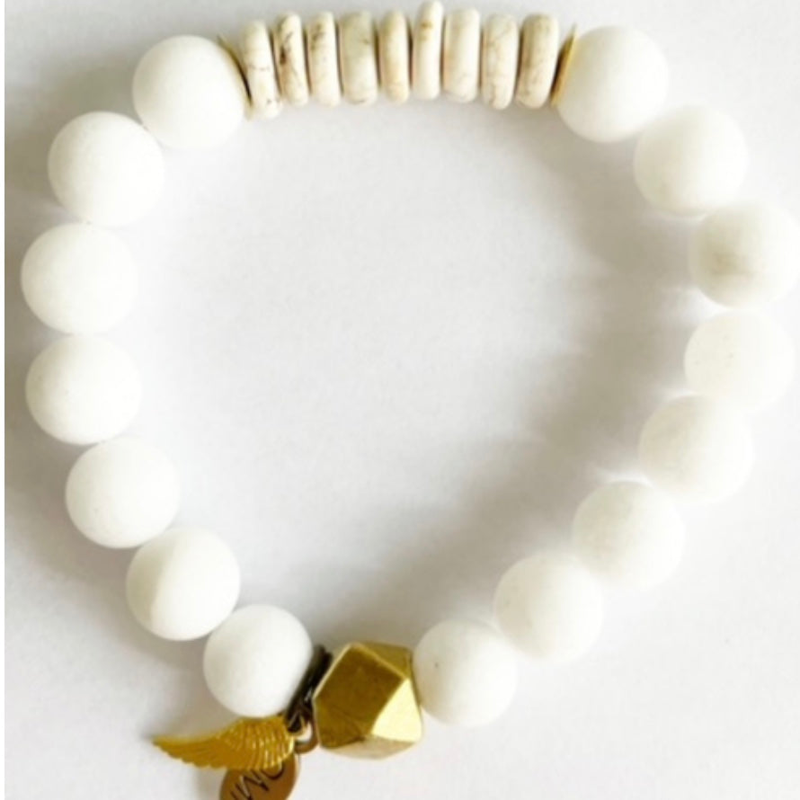 Glamco Boutique  OMI Beads Handmade Stretch Stack Bracelets New ! Be Still Bracelet Trio by OMI Beads