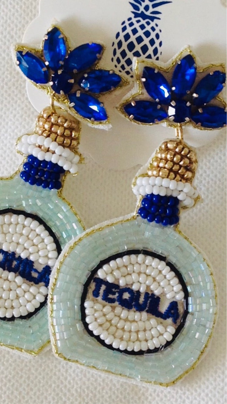 Glamco Boutique  Tequila Vibes Seed Bead Statement Earrings