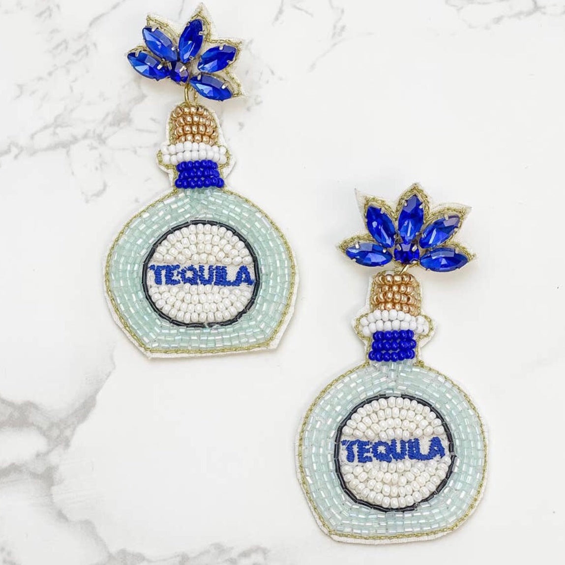 Glamco Boutique  Tequila Vibes Seed Bead Statement Earrings