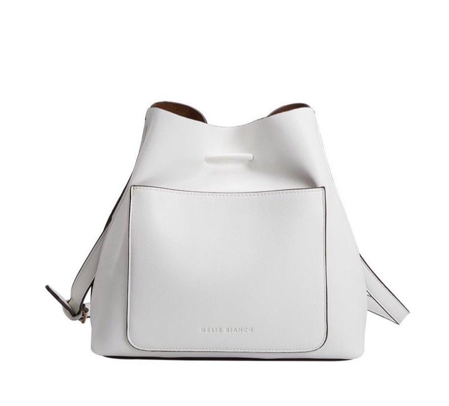 New ! Leia Luxe White Shoulder Style Handbag by Melie Bianco - Glamco Boutique 