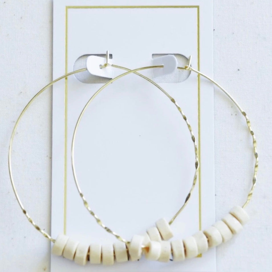 Glitz And Glam Resin Wavy Hoop Lightweight Statement Earring