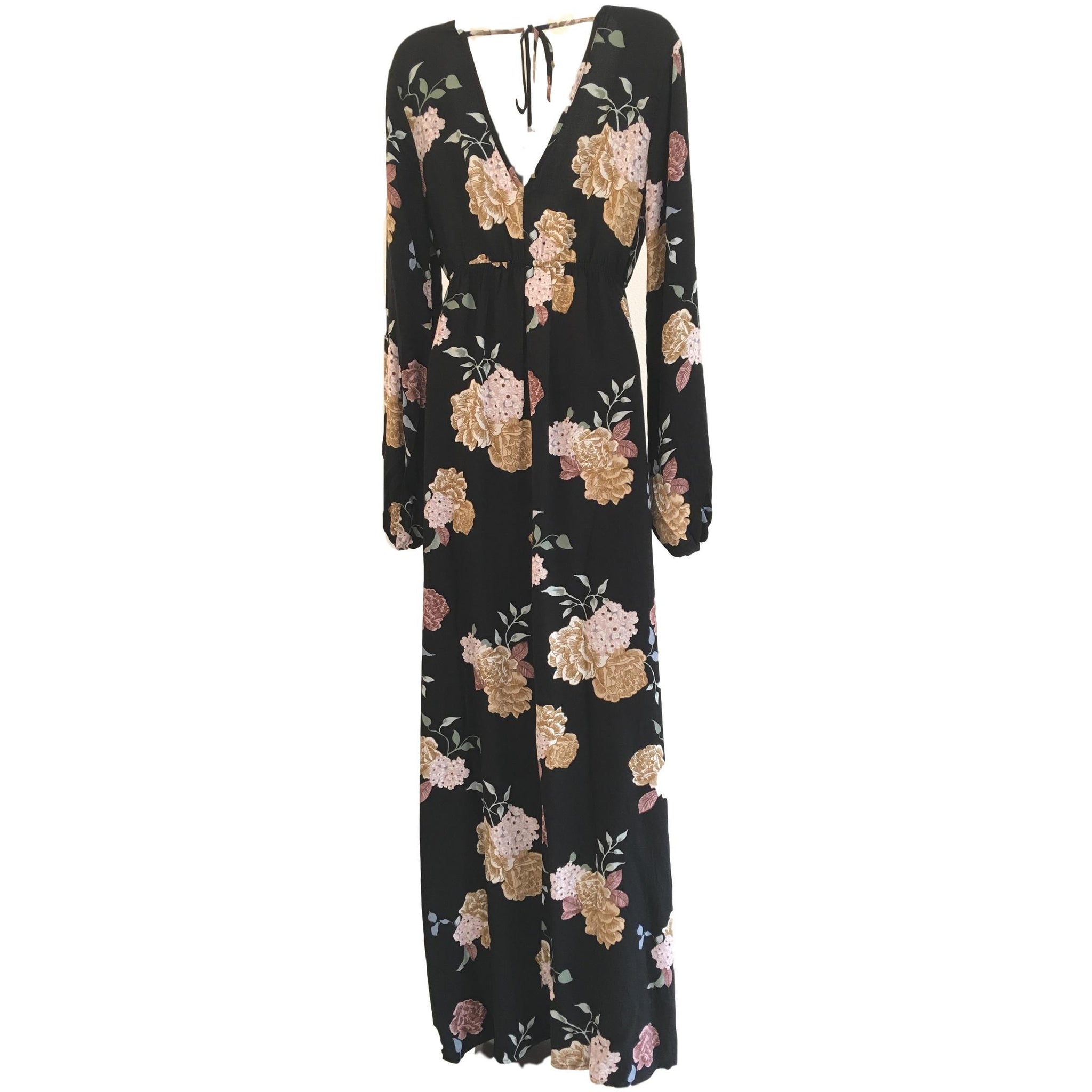 SALE ! Galina Long Sleeve Floral Maxi Dress by Lovestitch - Glamco Boutique 