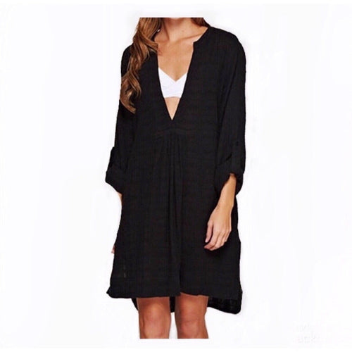 SALE ! Lindsey Cotton Gauze Cover Up Dress by Lovestitch - Glamco Boutique 