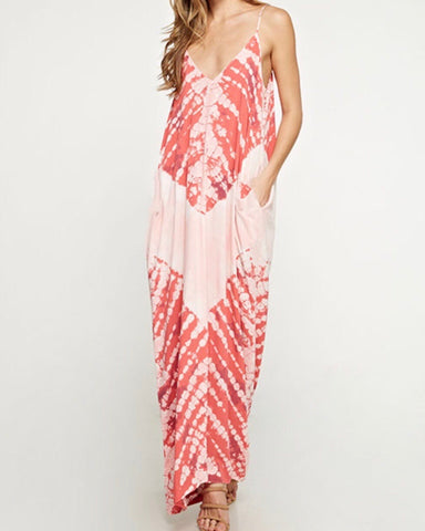 Sale ! Anastasia Ikat Halter Cover Up Dress in Faded Coral