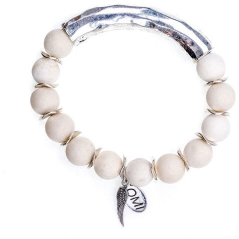 Crystal Clear Stretch Bracelet by OMI Beads